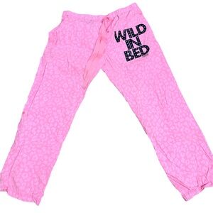 Vintage 2010 Victoria's Secret M PINK Y2K lounge BLING Pajama Pants WILD IN BED